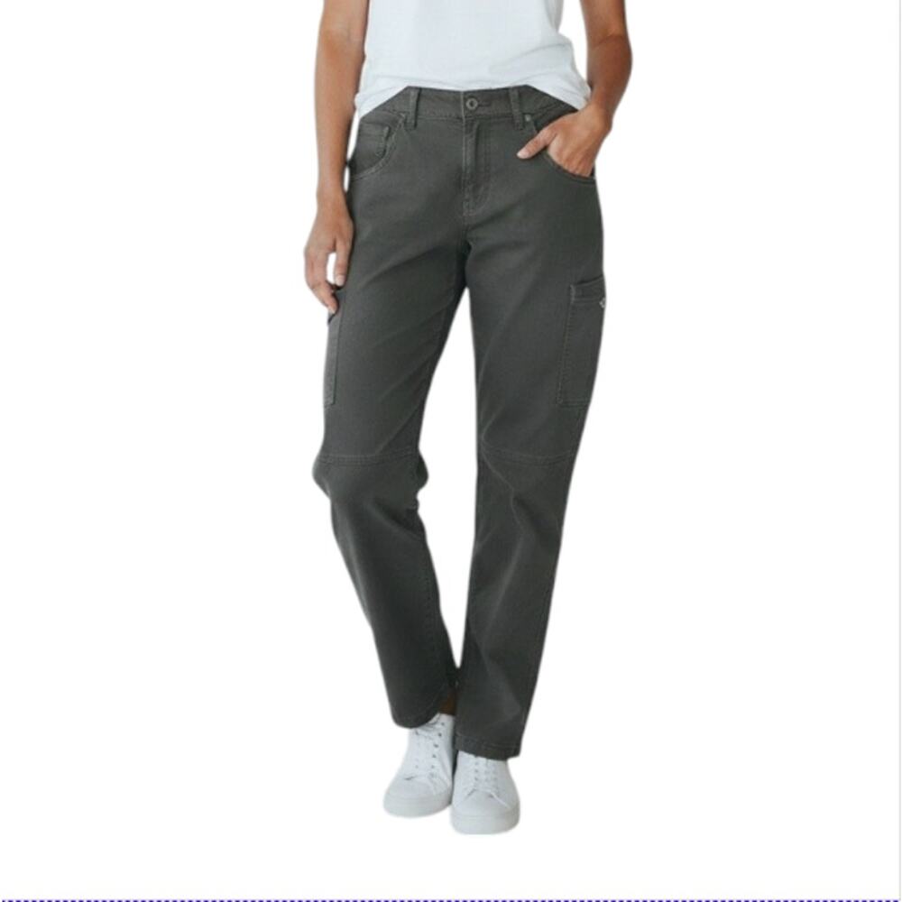 KUHL Cargo Hike Pant Women 12 Gray Mid Rise Legendary Outdoor Gorpcore Goth Y2K